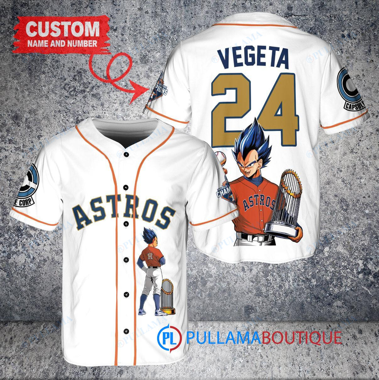 Minnesota Twins x Vegeta Super Saiyan Dragon Ball Z with Trophy Custom Baseball Jersey Navy