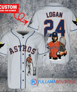 Houston Astros x Wolverine Logan with Trophy Custom Baseball Jersey Gray