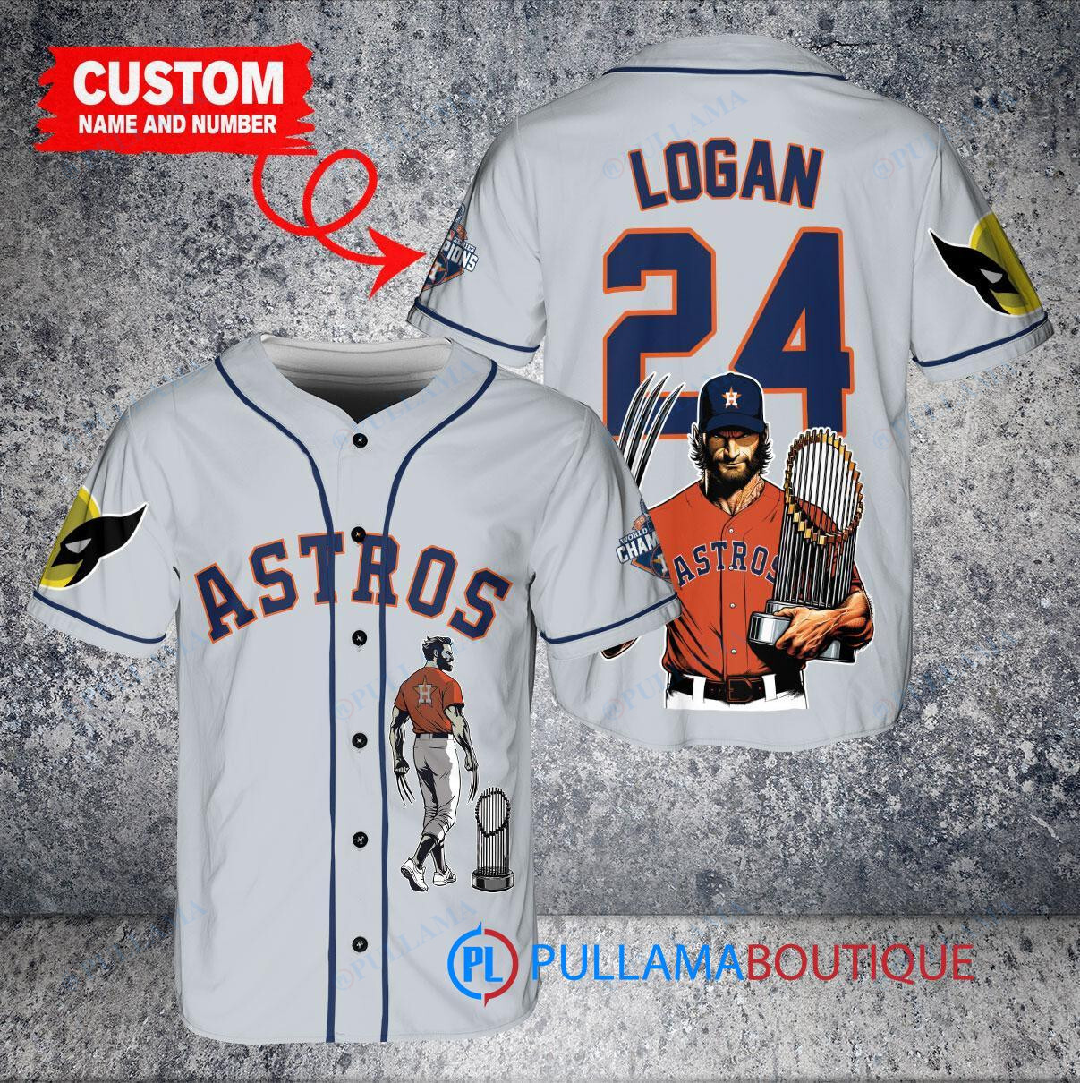 Seattle Mariners x Wolverine Logan with Trophy Custom Baseball Jersey Aqua