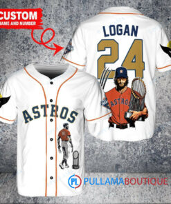 Houston Astros x Wolverine Logan with Trophy Custom Baseball Jersey White