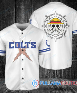 Indianapolis Colts Luffy After Timeskip One Piece Straw Hats Baseball Jersey