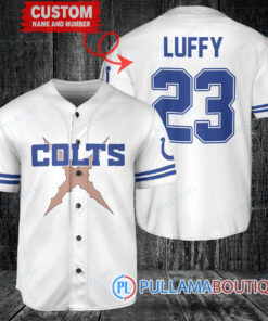 Indianapolis Colts Luffy After Timeskip One Piece Straw Hats Custom Baseball Jersey