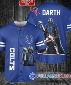 Indianapolis Colts x Darth Vader Star Wars with Trophy Custom Baseball Jersey Royal