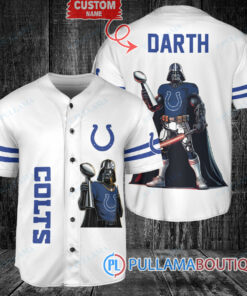 Indianapolis Colts x Darth Vader Star Wars with Trophy Custom Baseball Jersey White