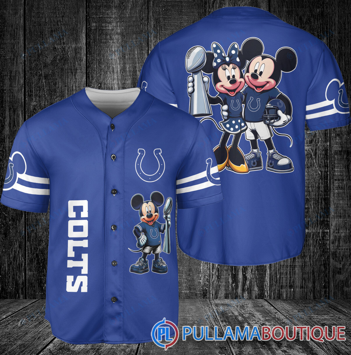 Jacksonville Jaguars x Mickey and Minnie with Trophy Baseball Jersey White