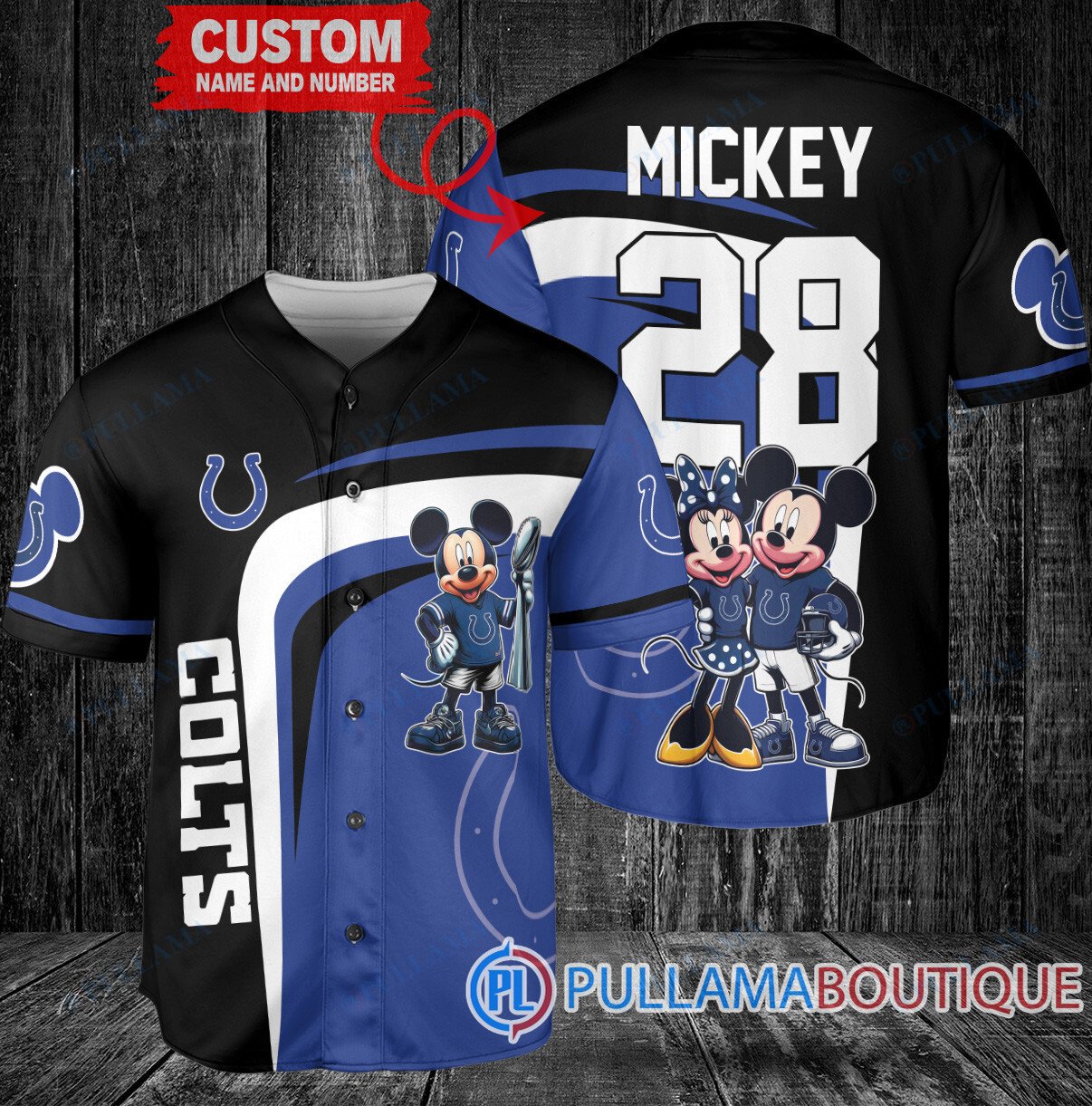 Jacksonville Jaguars x Mickey and Minnie with Trophy Custom Baseball Jersey White