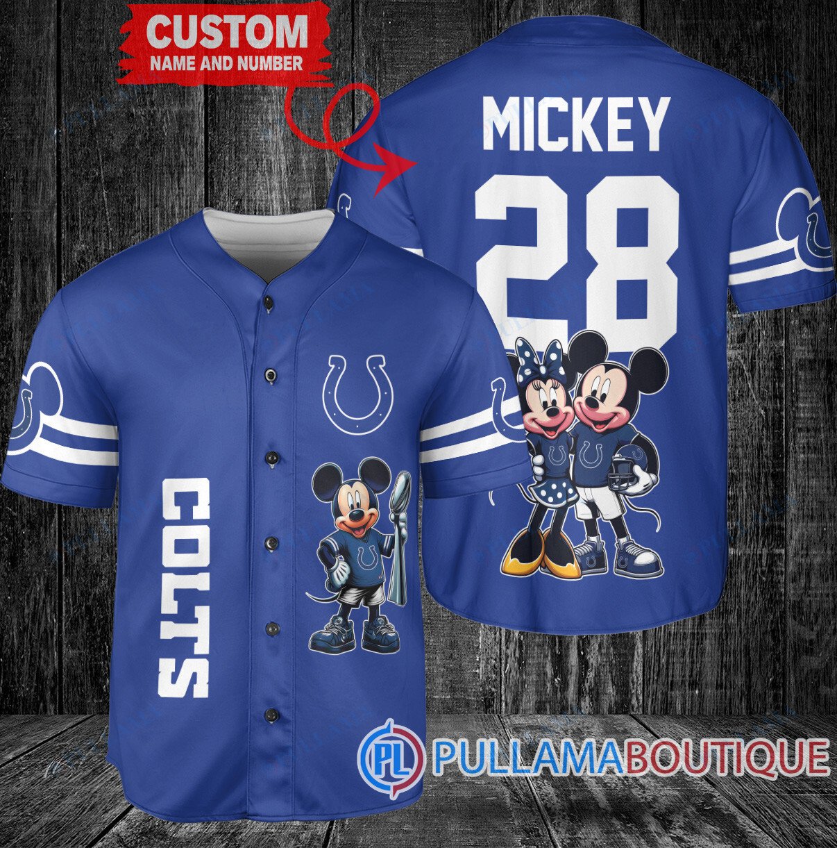 Baltimore Ravens x Mickey and Minnie with Trophy Custom Baseball Jersey Purple