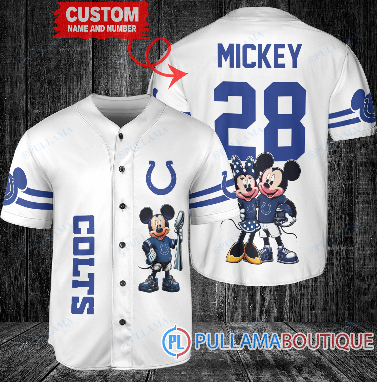 Detroit Lions x Mickey and Minnie with Trophy Custom Baseball Jersey Orange