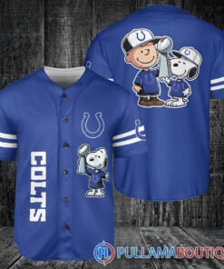 Indianapolis Colts x Snoopy and Charlie Brown with Trophy Baseball Jersey Royal