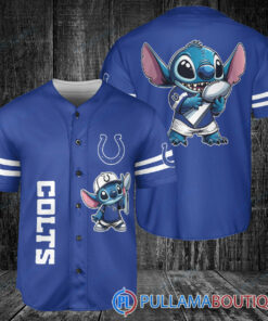 Indianapolis Colts x Stitch with Trophy Baseball Jersey Royal