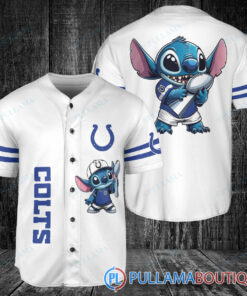 Indianapolis Colts x Stitch with Trophy Baseball Jersey White