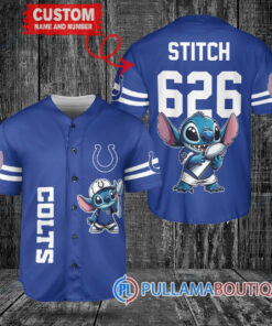 Indianapolis Colts x Stitch with Trophy Custom Baseball Jersey Royal