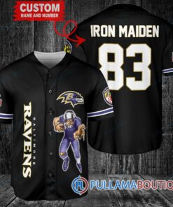 Iron Maiden Baltimore Ravens Custom Jersey