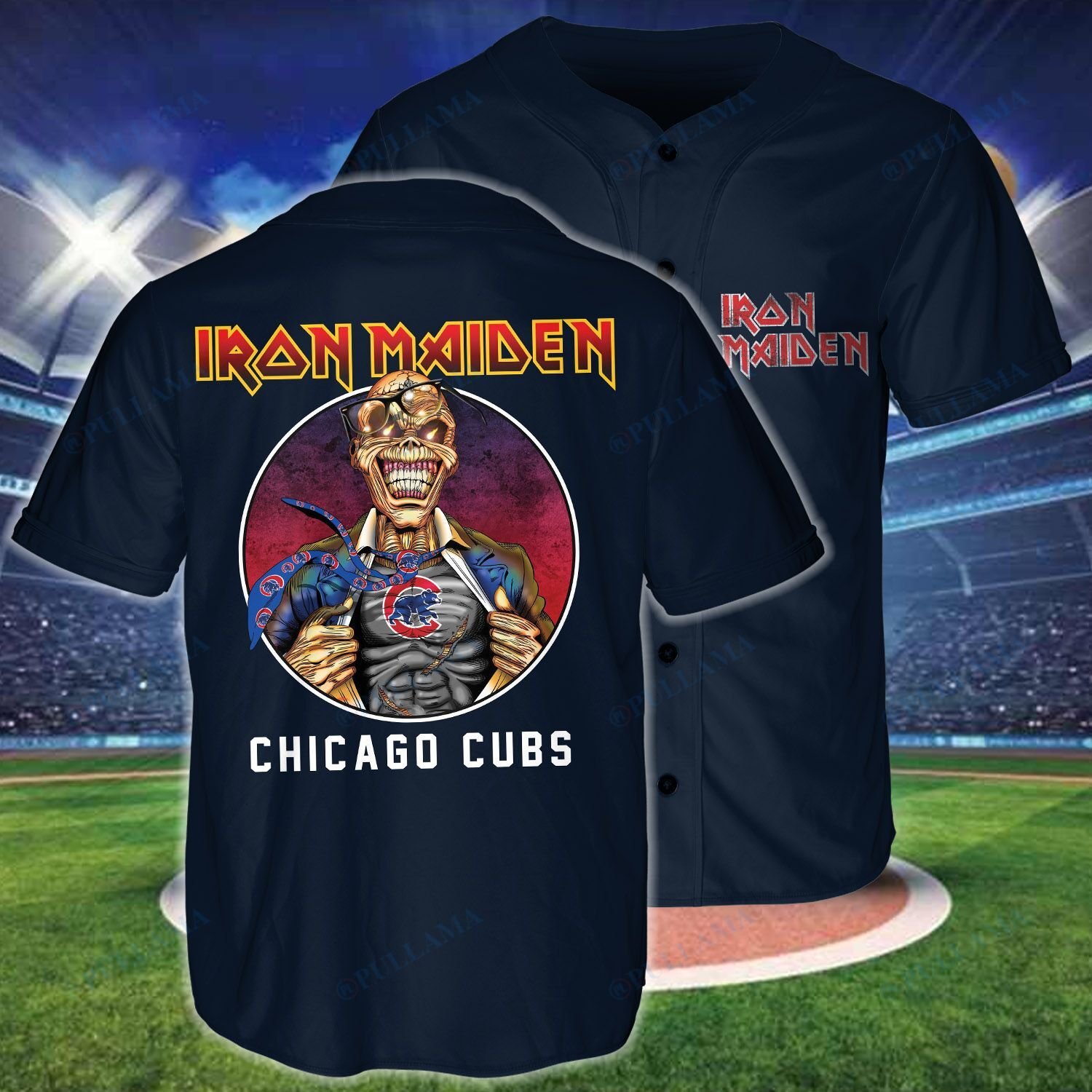 Iron Maiden LA Unisex Baseball Jersey V8