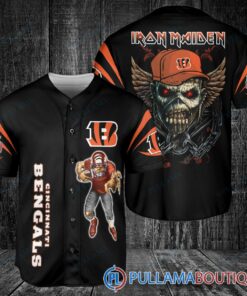 Iron Maiden Cincinnati Bengals Baseball Jersey