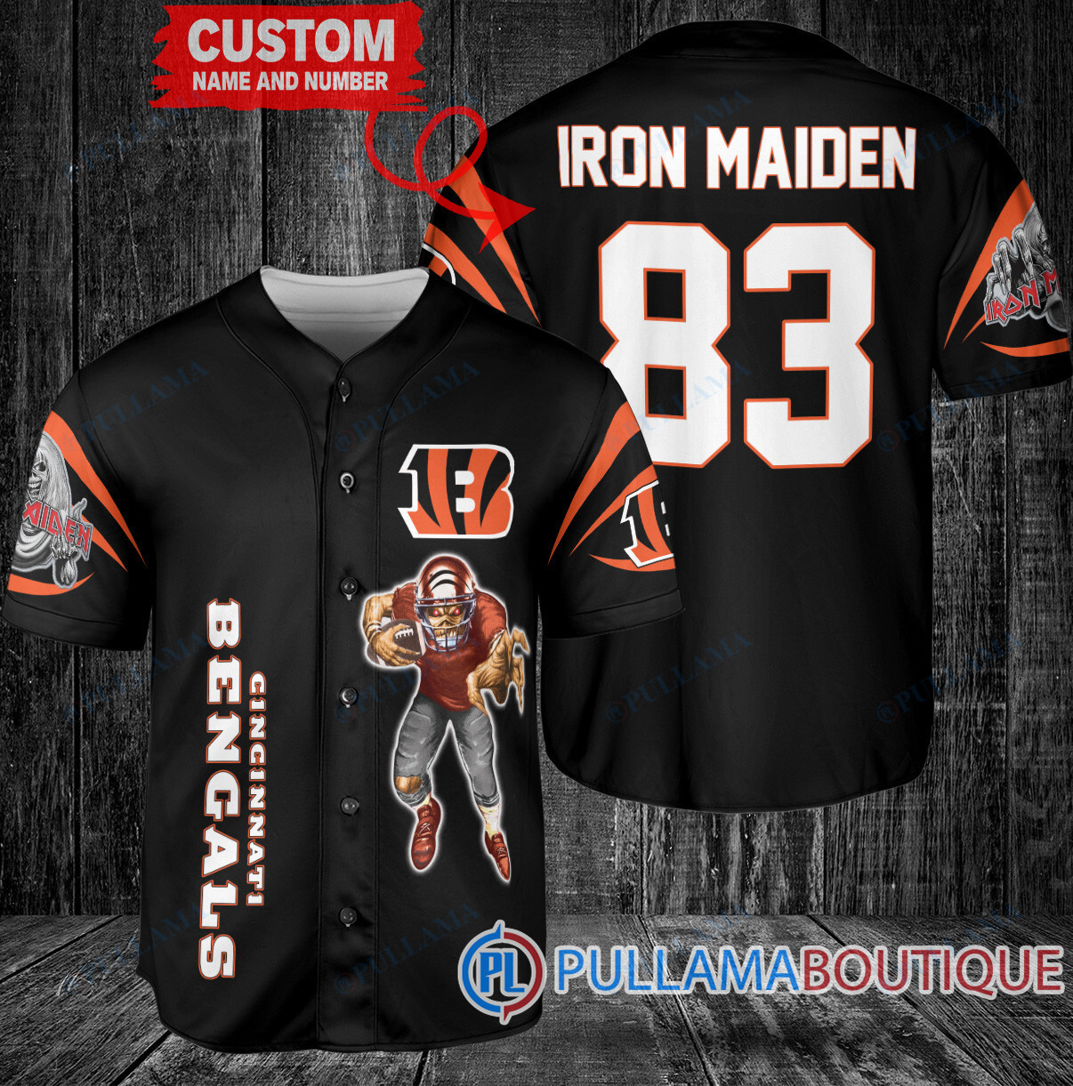 Iron Maiden New England Patriots Custom Jersey