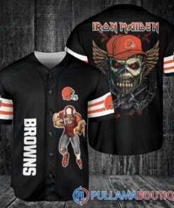 Iron Maiden Cleveland Browns Baseball Jersey