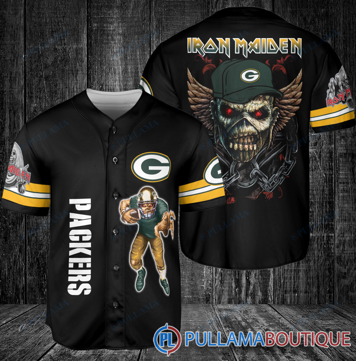 Iron Maiden Carolina Panthers Baseball Jersey