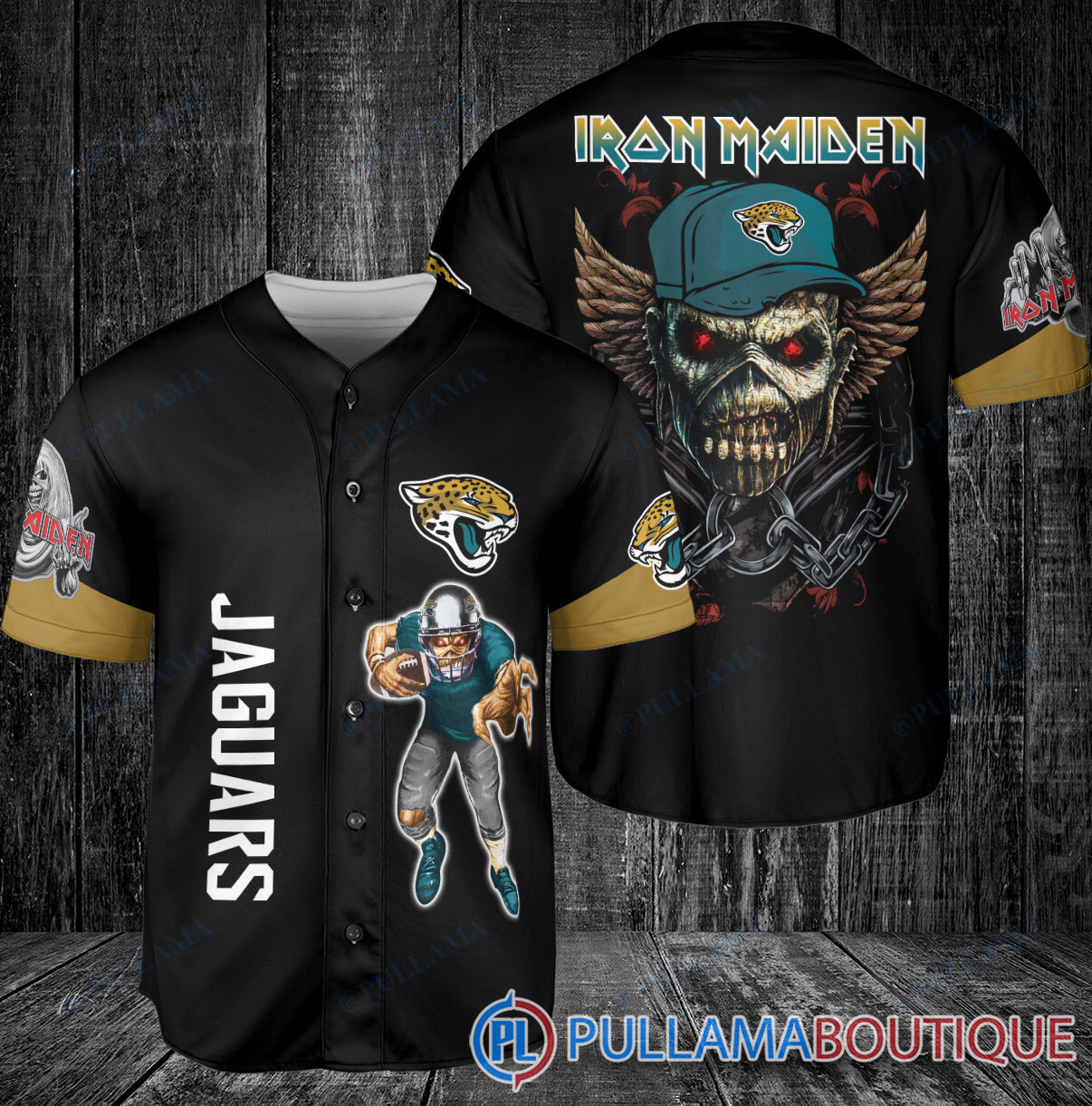 Iron Maiden Las Vegas Raiders Baseball Jersey