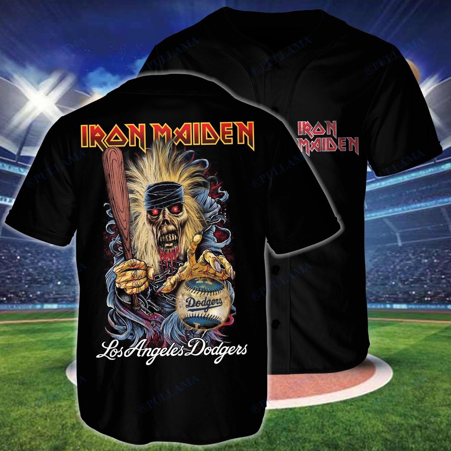 Iron Maiden LA Unisex Baseball Jersey V4