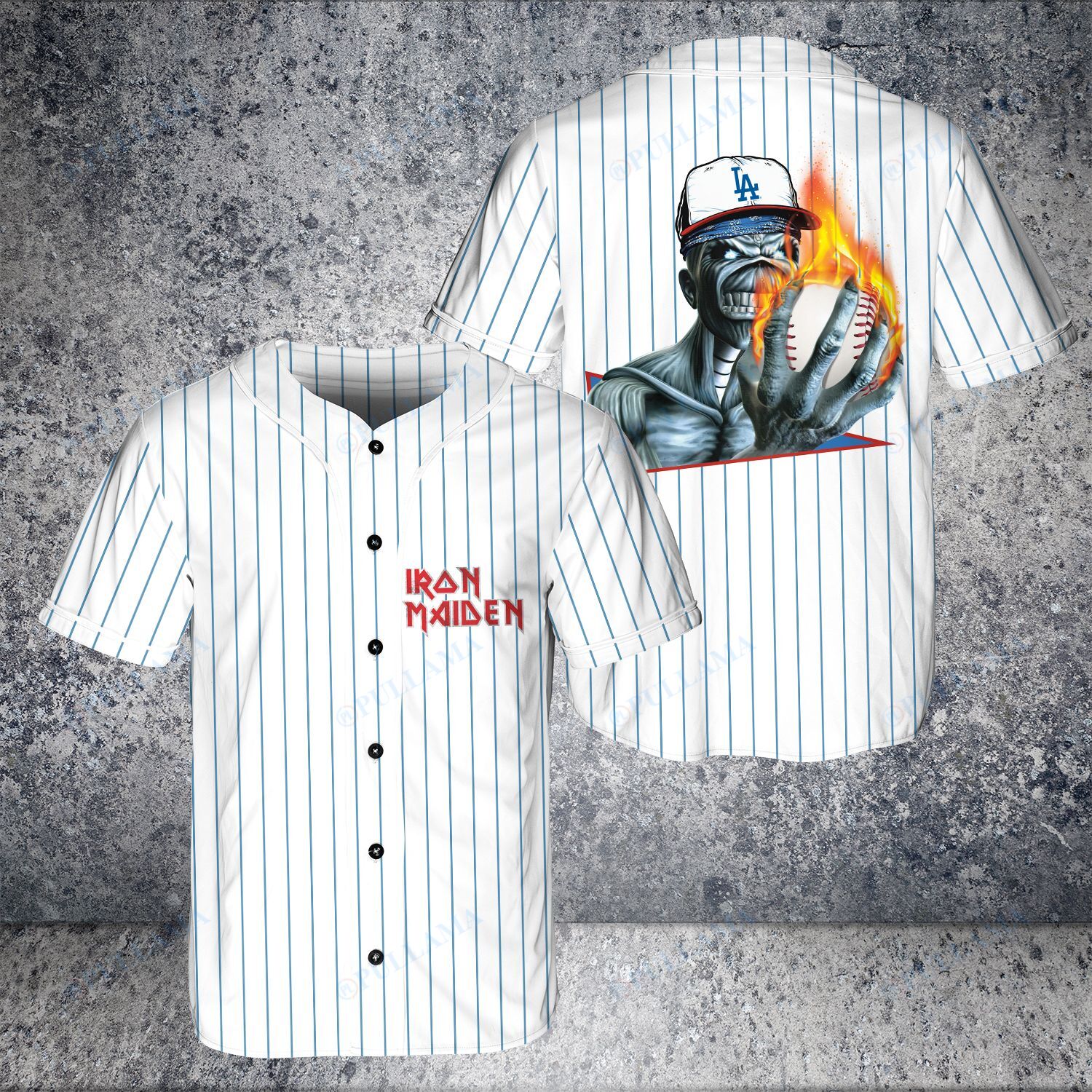 Iron Maiden LA Unisex Baseball Jersey V4