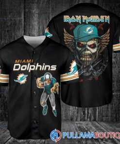 Iron Maiden Miami Dolphins Baseball Jersey