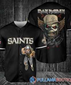 Iron Maiden New Orleans Saints Baseball Jersey