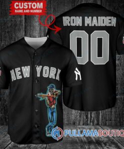 Iron Maiden New York Yankees Custom Baseball Jersey