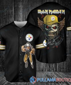 Iron Maiden Pittsburgh Steelers Baseball Jersey