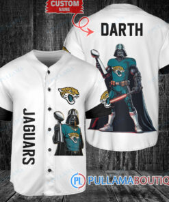 Jacksonville Jaguars x Darth Vader Star Wars with Trophy Custom Baseball Jersey White