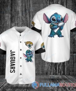 Jacksonville Jaguars x Stitch with Trophy Baseball Jersey White