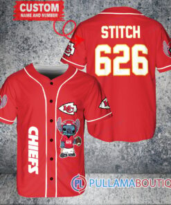 Kansas City Chiefs Stitch Custom Baseball Jersey Red