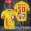 Mickey x Carolina Panthers Custom Baseball Jersey Black