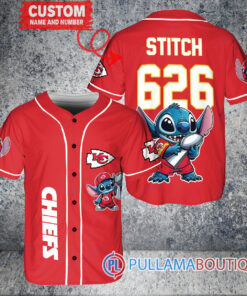 Kansas City Chiefs x Stitch with Trophy Custom Baseball Jersey Red