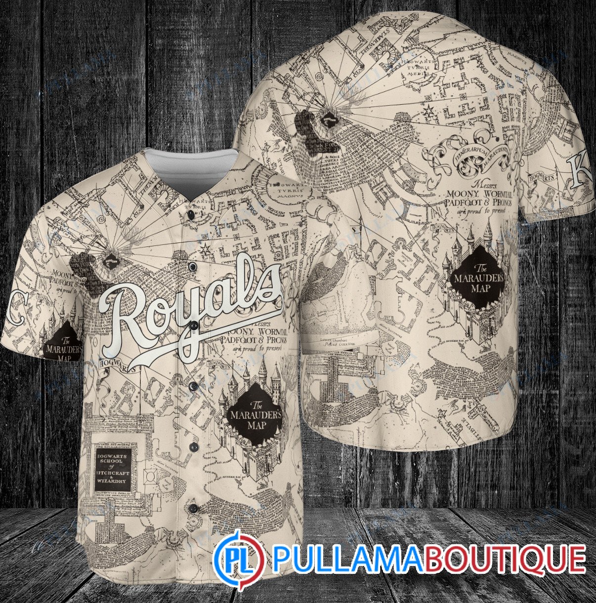 Atlanta Braves Harry Potter The Marauders Map Baseball Jersey