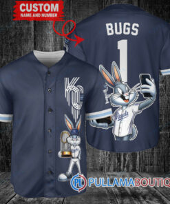 Kansas City Royals x Bugs Bunny with Trophy Baseball Jersey Navy