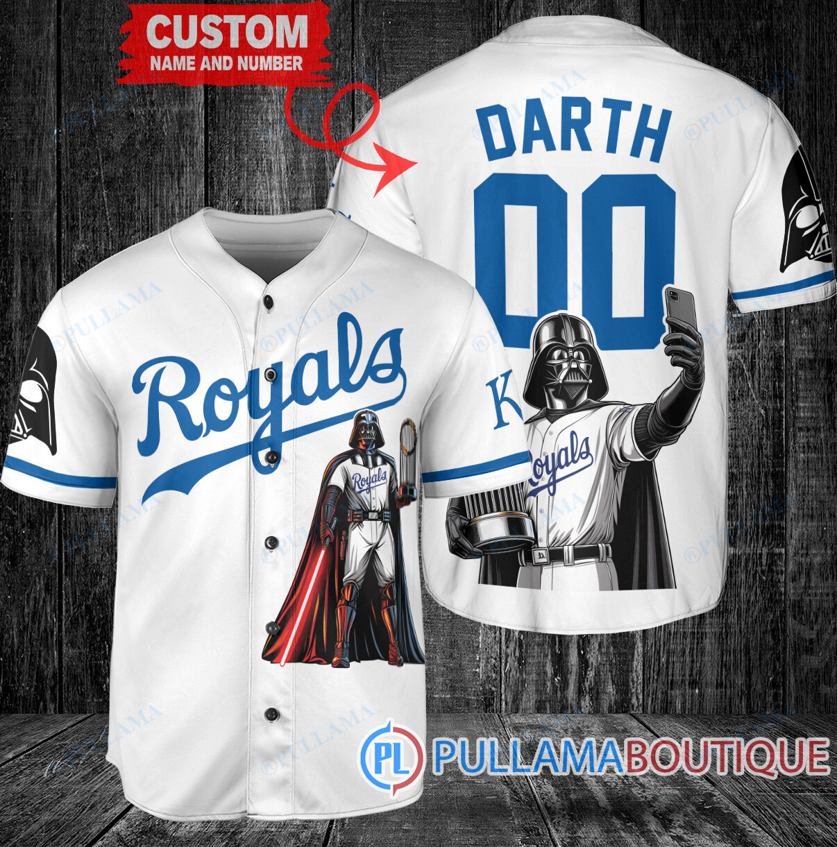 Baltimore Orioles x Darth Vader Star Wars with Trophy Baseball Jersey White