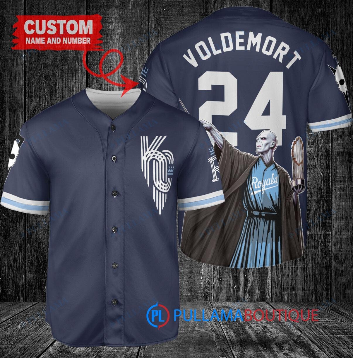 Baltimore Orioles x Lord Voldemort Harry Potter with Trophy Custom Baseball Jersey Black