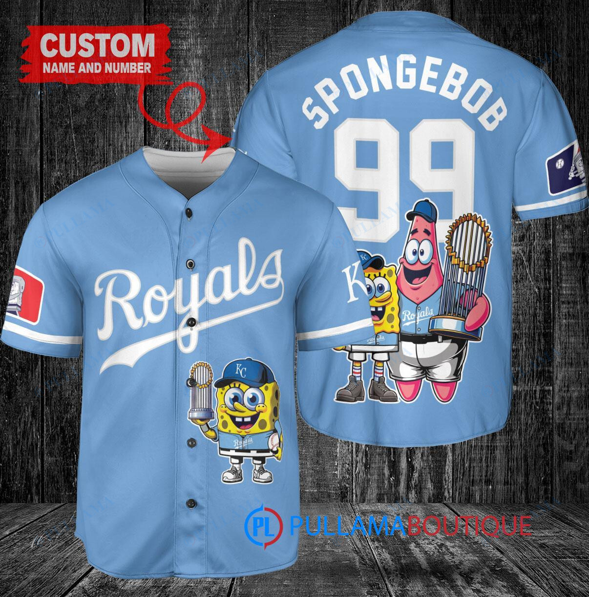 St. Louis Cardinals x SpongeBob SquarePants with Trophy Custom Baseball Jersey Cream