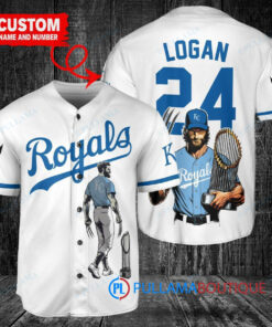 Kansas City Royals x Wolverine Logan with Trophy Custom Baseball Jersey White