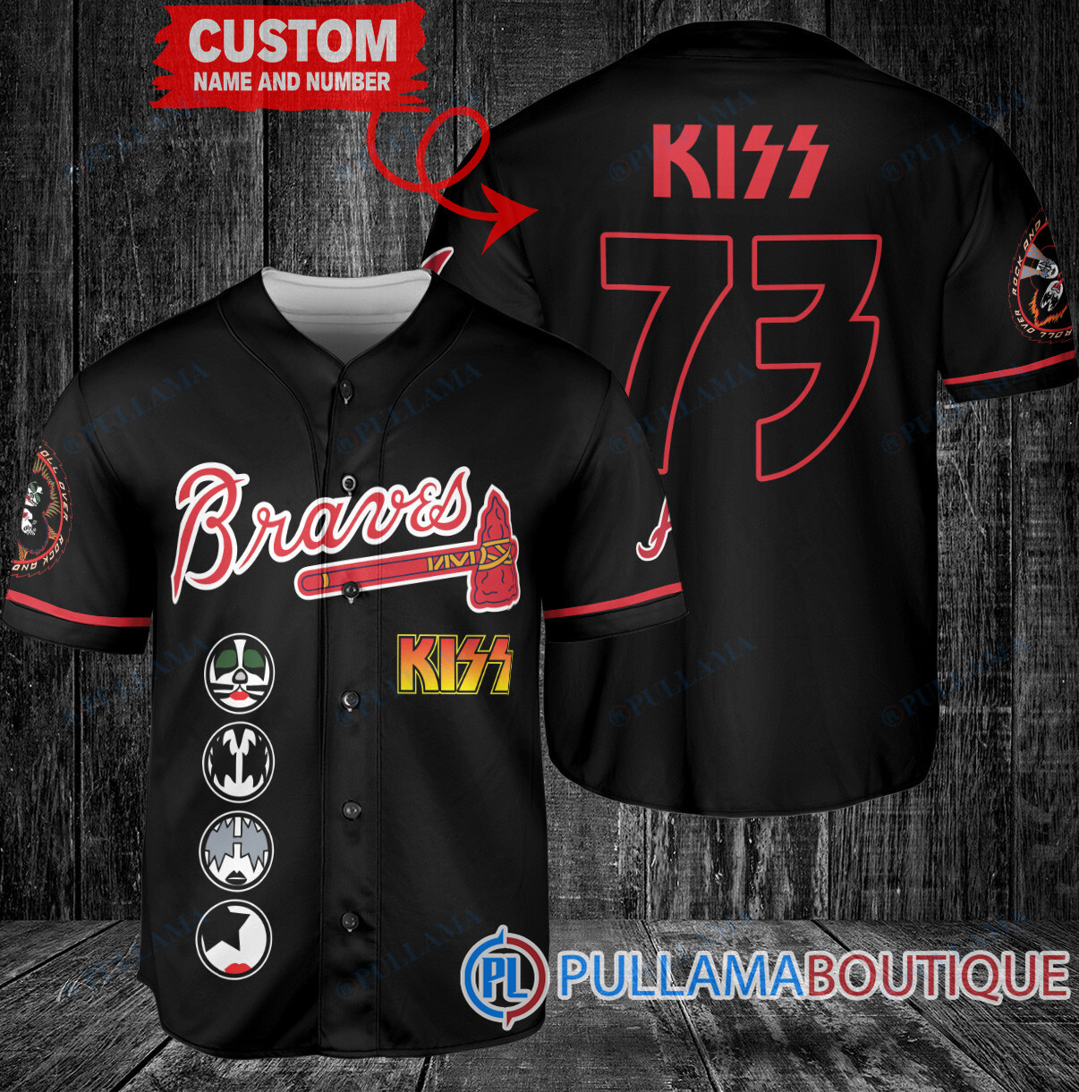 KISS Texas Rangers Custom Baseball Jersey