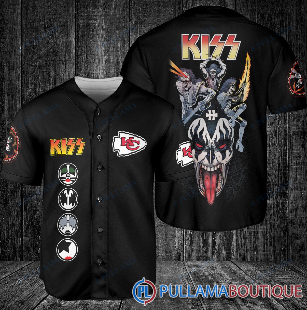 KISS Carolina Panthers Baseball Jersey