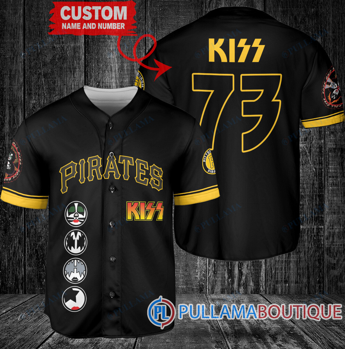 KISS Boston Red Sox Custom Baseball Jersey