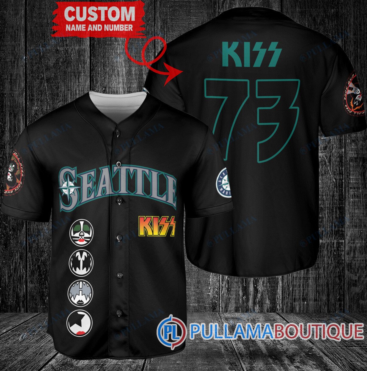 KISS Boston Red Sox Custom Baseball Jersey