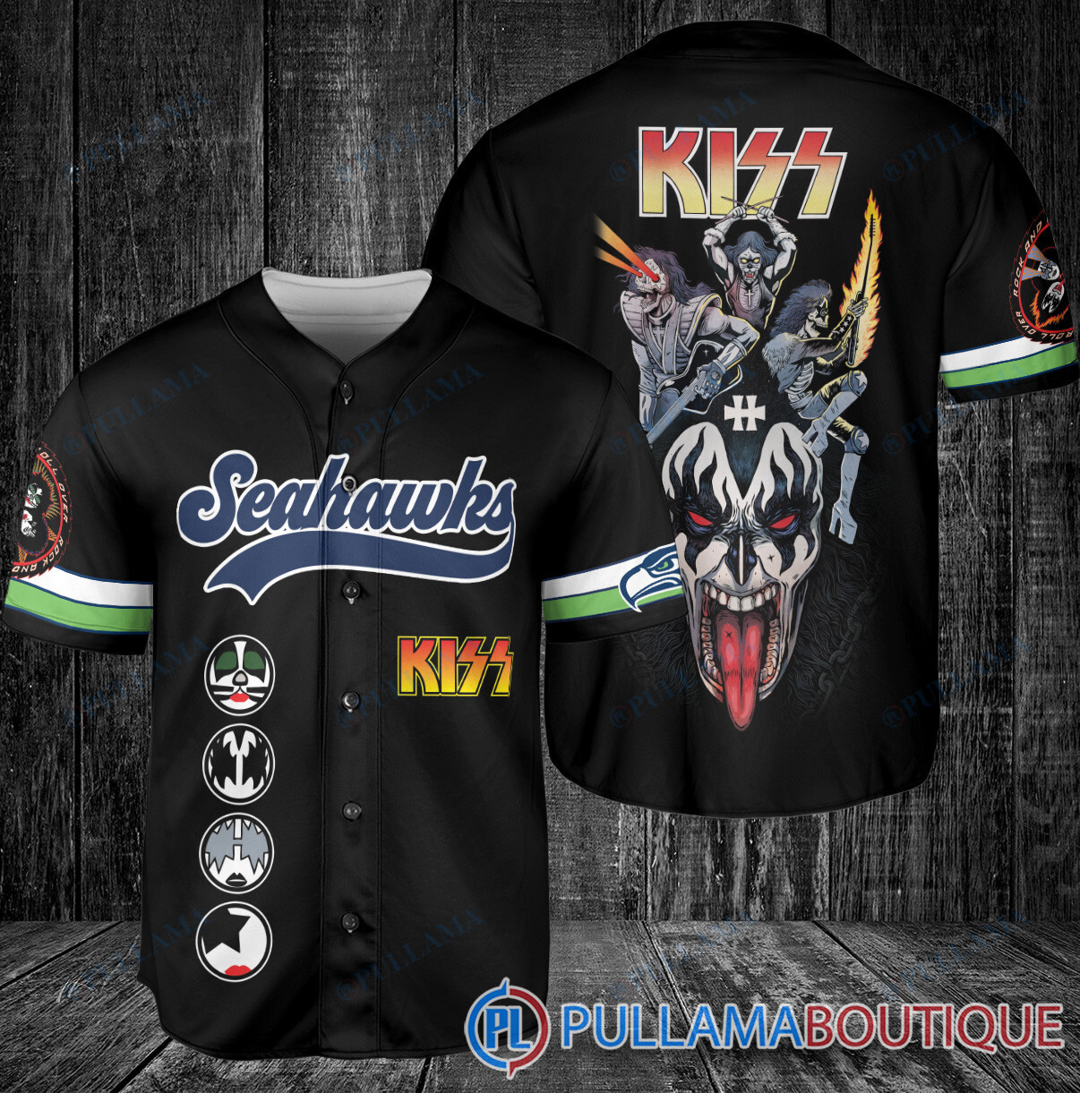 KISS Carolina Panthers Baseball Jersey