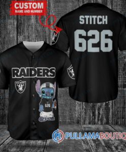 Las Vegas Raiders Stitch Custom Baseball Jersey Black