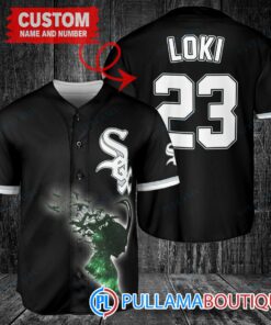 Loki Super Villains God of Mischief Chicago White Sox Custom Baseball Jersey Black