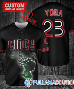 Loki Super Villains God of Mischief Cincinnati Reds Custom Baseball Jersey Black 2023 City Connect