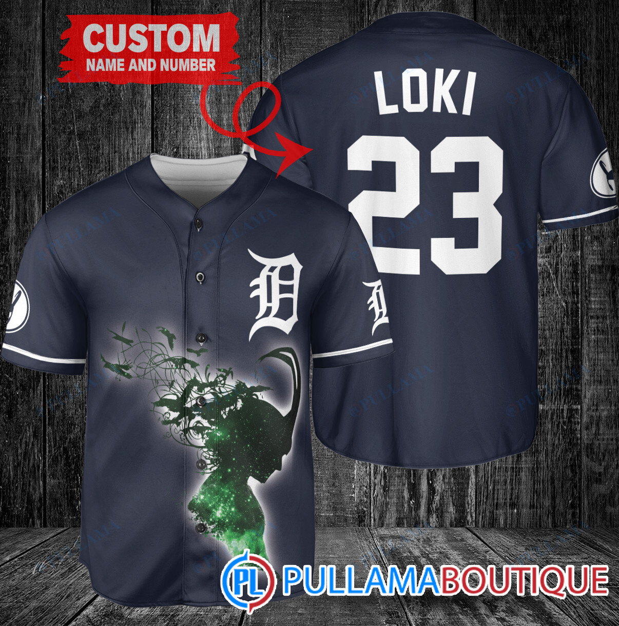 Loki Super Villains God of Mischief Los Angeles Dodgers Custom Baseball Jersey Navy