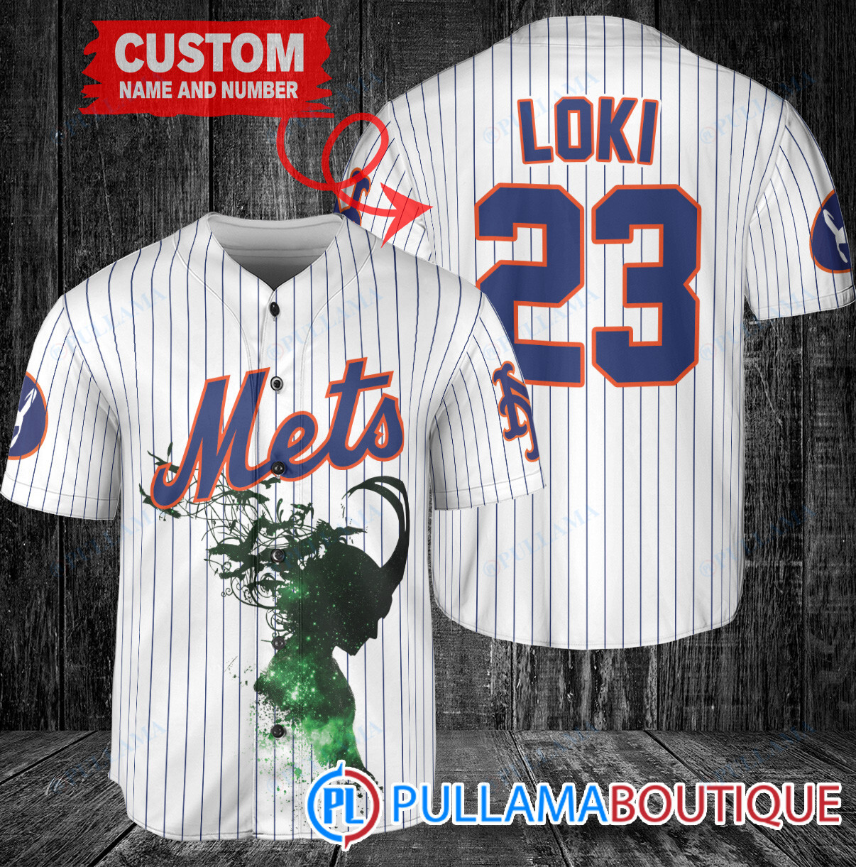 Loki Super Villains God of Mischief Miami Marlins Custom Baseball Jersey Red